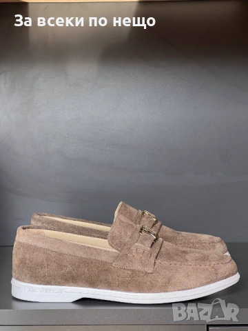 Louis Vuitton Мъжки Ежедневни Обувки Естествена кожа Луис Витон - Налични Различни Цветове Код E1279, снимка 2 - Ежедневни обувки - 53756280