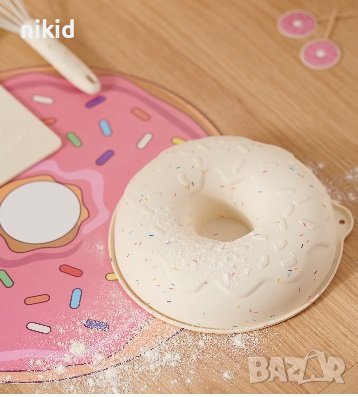 3D Грамадна поничка силиконов молд форма за кекс торта сладкиш десерт силиконова, снимка 2 - Форми - 41580603