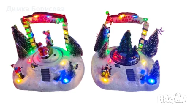 Магическа Коледна въртяща декорация със светлини, снимка 3 - Декорация за дома - 47539098