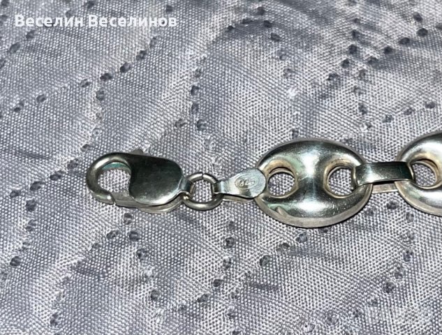 Сребърен синджир, снимка 3 - Колиета, медальони, синджири - 41673052