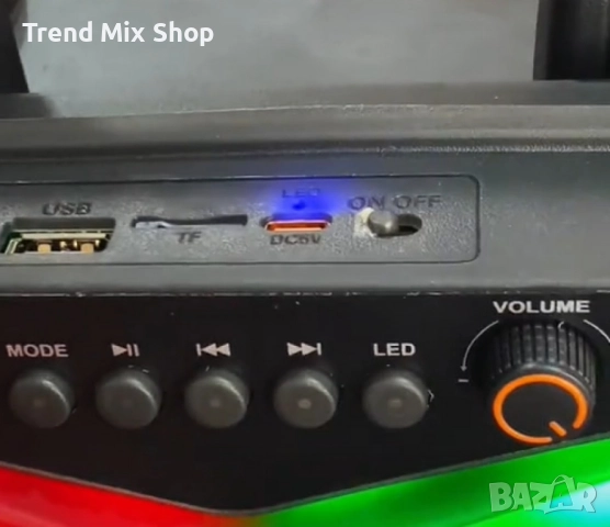 Преносима безжична тонколона с мощен звук и LED ефекти WSJAR E8131W, снимка 2 - Тонколони - 51643055