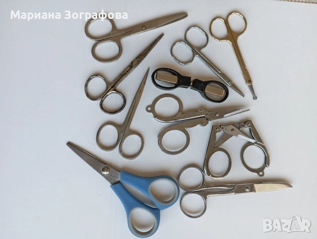 Стари ножици, Малки и Големи - 15 бр., - за малки деца, - канцеларски и сгъваеми, снимка 12 - Антикварни и старинни предмети - 50999470