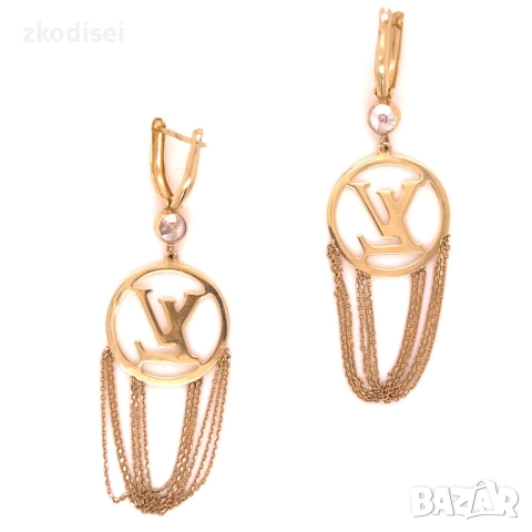 Златни обеци Louis Vuitton 4,12гр. 14кр. проба:585 модел:35618-1
