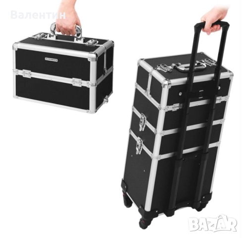 Професионален куфар за гримове Songmics, снимка 3 - Куфари - 51878205