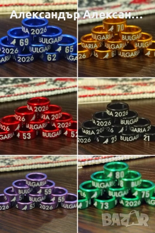 Пръстени 2026г.и щракалки за  гълъби, снимка 5 - Гълъби - 28209873