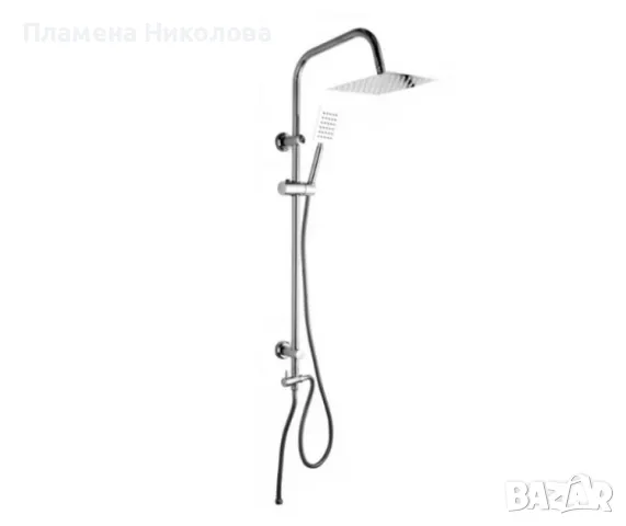 Хромиран горен душ комплект, смесител тип дъждовен душ Schütte, снимка 1