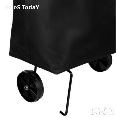 Пазарска чанта с колелца, Сгъваема количка за продукти, черна, снимка 2 - Други - 47157359
