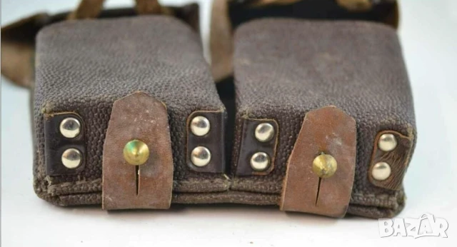 Стара  кожена военна паласка за патрони за колан амуниции пушка лов и риболов, снимка 3 - Антикварни и старинни предмети - 51318663