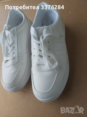 Дамски бели кожени обувки , кецове, снимка 11 - Кецове - 40488852