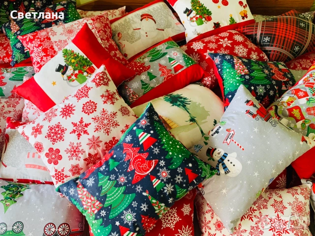 Коледни възглавнички, снимка 6 - Декорация за дома - 52668439