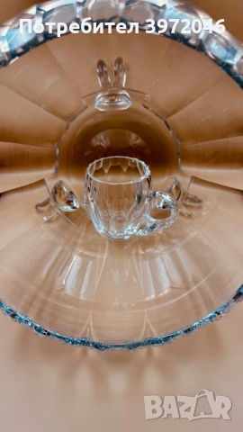 Антикварна кристална купа /1920-35 / , снимка 12 - Антикварни и старинни предмети - 51946253