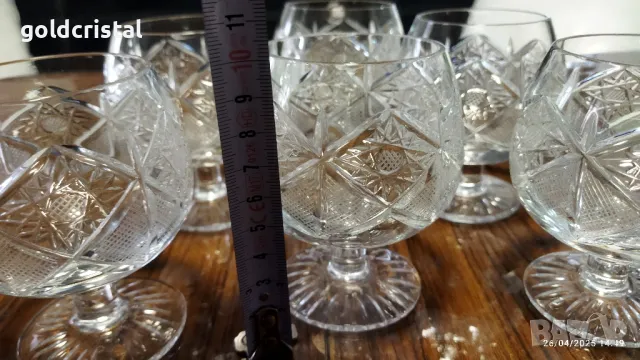 кристални чаши за коняк , снимка 5 - Антикварни и старинни предмети - 27834405