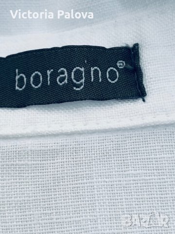 Бяла ленена риза BORAGNO Португалия, снимка 3 - Ризи - 41365296