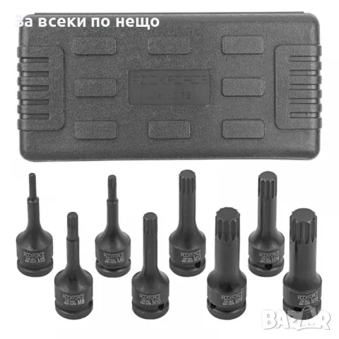 Комплект ударни битове 12 – сплин 8 части RockForce, снимка 4 - Други инструменти - 50365817