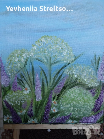 Оригинальная картина "Луговые цветы"