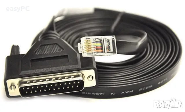 Оригинален кабел Cisco System odem Console Serial Cable CAT| DB25 to RJ45 | 6FT | 72-3663-01 REV.B1*, снимка 5 - Мрежови адаптери - 48692048