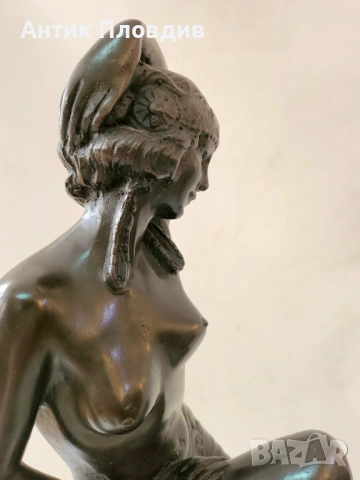 Голяма бронзова статуетка, снимка 11 - Статуетки - 53722201