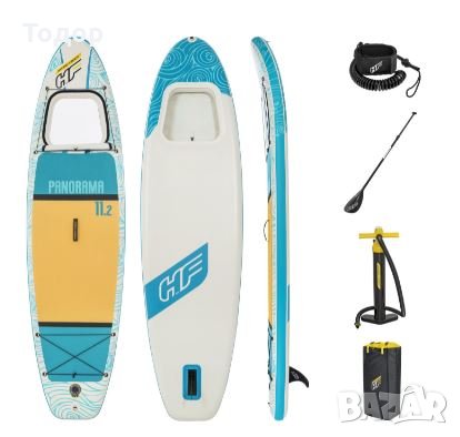 Надуваема дъска 65363 Bestway inflatable Surf Board   340x89x15 см до 150 кг Bestway padle board set, снимка 1 - Водни спортове - 36003725