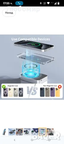 Mag-safe Wireless Power Bank 10000mah бързо зареждане Магнитна тънка USB C Powerbank 22,5W

, снимка 3 - Външни батерии - 49881743