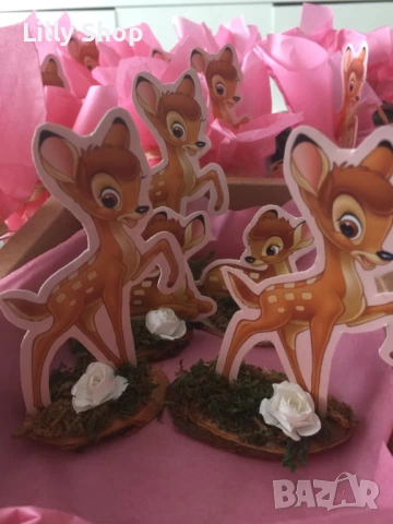 Покани, банер за рожден ден, украса Бамби / Bambie, снимка 12 - Покани - 53176946