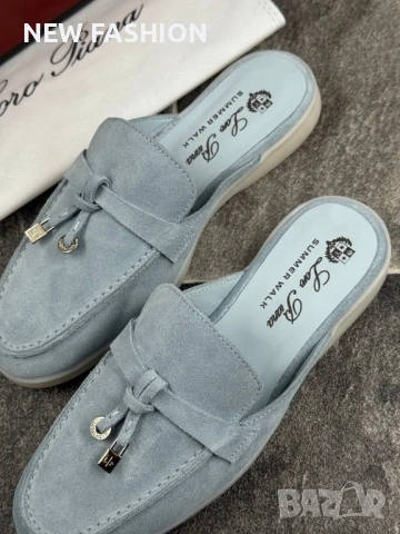 Дамски Чехли - Естествен Велур ✨Loro Piana, снимка 5 - Чехли - 50985511