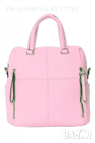 Дамска раница от еко материал с отделящи се презрамки, снимка 6 - Раници - 53641421