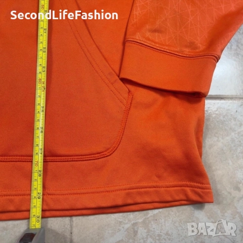 Суитшърт Majestic Rough Necks с качулка, оранжев, мъжки размер XL, снимка 4 - Суичъри - 52796491
