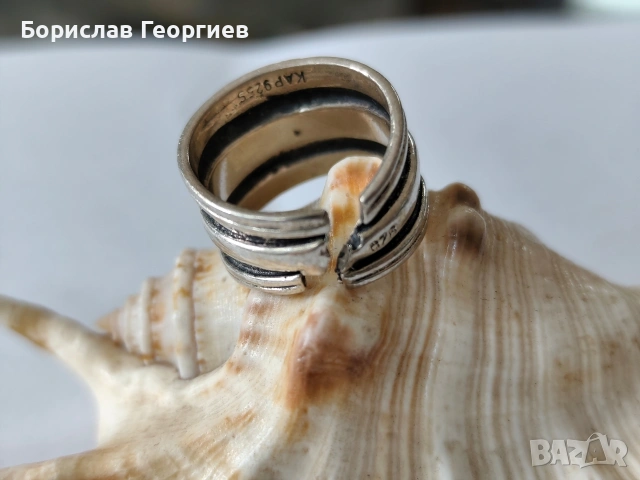 Сребърен пръстен с проба 925, снимка 3 - Пръстени - 53591110