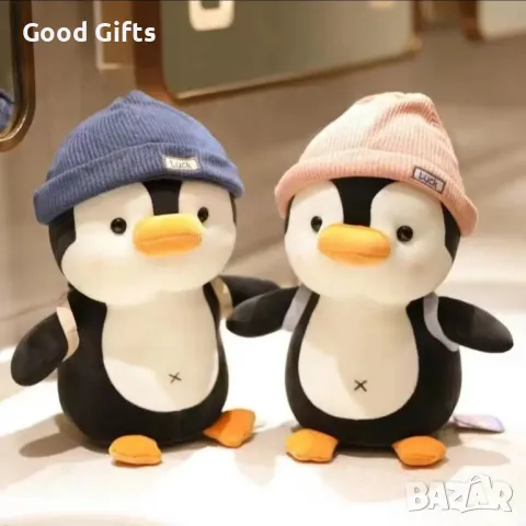Плюшен Пингвин с Шапка и раничка Kawaii, 25см , снимка 2 - Плюшени играчки - 49213344