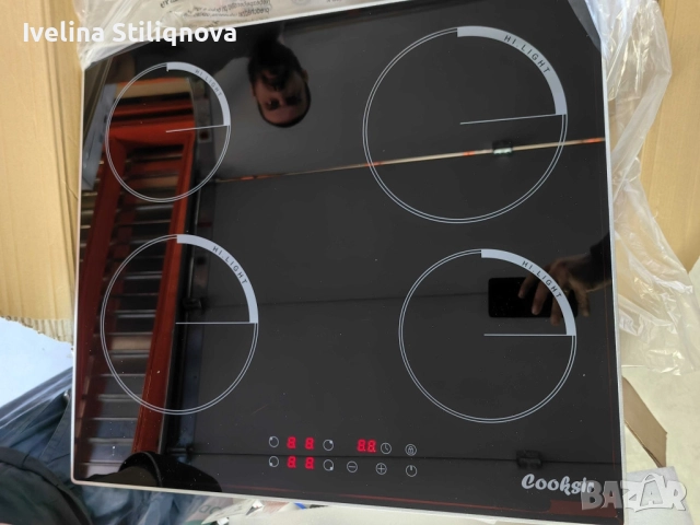  Стъклокерамичен плот за вграждане с 4 зони, 9 нива на мощност