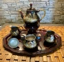 #0016# Винтидж комплект за чаено парти – калай, ръчно рисувана, Холандия (Tiel), снимка 3