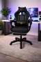 ПРОМО!!! Премиум геймърски стол с масажна функция, поставка за крака, снимка 8