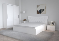 Спален комплект ДАНТЕ в бяло - гардероб, спалня и нощни шкафчета / 400520, снимка 1 - Спални и легла - 44600335
