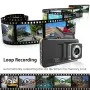 Видеорегистратор/Dash Cam, предна и задна камери, FULL HD, дисплей 4", детекция на движение, снимка 3