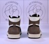 Nike Air Jordan 1 High Dark Mocha, Gold, Hyper Royal Мъжки Дамски Маратонки, снимка 5