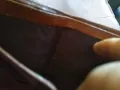 Портфейл от соца кафяв  естествена кожа като нов 125х110мм вътрешен цип, снимка 11