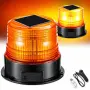 LED соларна аварийна лампа - буркан и маяк, оранжева, 18 LED, 4 режима, 12V, акумулаторна батерия, снимка 1