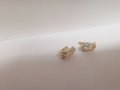 Златни обеци с цирконий 1, снимка 5