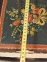 ретро дървен ръчноизрисуван с цветя поднос 22/3, снимка 6