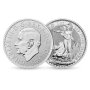 сребърна монета  1 oz оз британия чарлз инвестиционно сребро, снимка 1 - Нумизматика и бонистика - 42118111
