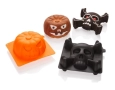 Силиконови форми Livarno, 2 бр., тиква и череп, за мъфини, забавни, снимка 1