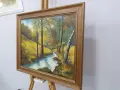 Немски горски пейзаж, масло върху платно с подрамка – 59х49 см (подпис Manfred) , снимка 3
