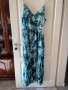 Разкошна ефирна цепка  нова елегантна ефирна дълга рокля екзотичен тропически принт номер 40, снимка 14