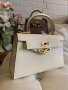 Чанта Кели*ЕРМЕС 25см*Hermes Kelly Mini*Epsom Leather Gold Hardware, снимка 17
