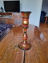 Стар декоративен свещник,хохлома, снимка 1