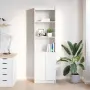vidaXL Висок шкаф, бял, 50x35x180 cм инженерно дърво, снимка 3
