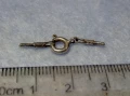 СТАРА СРЕБЪРНА КАРАБИНКА ЗАКОПЧАЛКА За КОЛИЕ ЛАНЕЦ ВЕРИЖКА ГРИВНА СРЕБРО 925 ПРОБА 47510, снимка 1