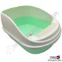 Полузатворена Котешка Тоалетна - 56см/39см/26см - Светлозелена разцветка - Pet Interest, снимка 2