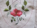 19в. Ръчна бродерия върху вълнен плат 50х43см., снимка 2