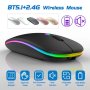😍Безжична Bluetooth мишка в няколко цвята MS6 BT+2.4G Цвят: Бял , Черен, Розов!